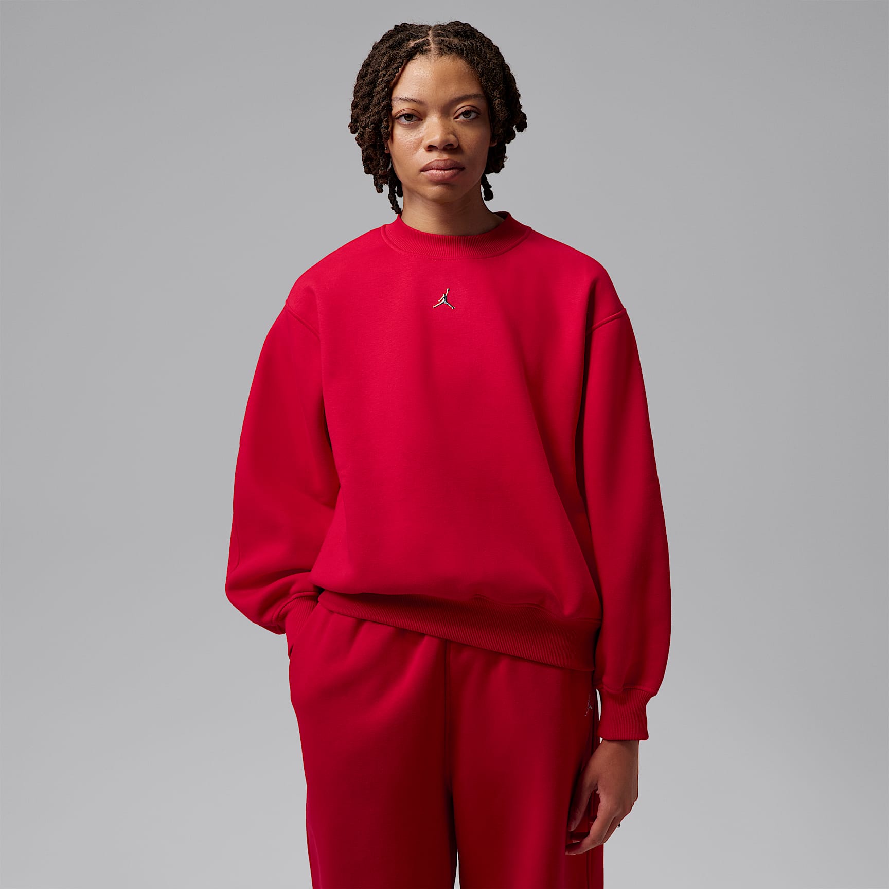 Jordan Brooklyn Women's Fleece Crew-Neck Sweatshirt. Nike LU